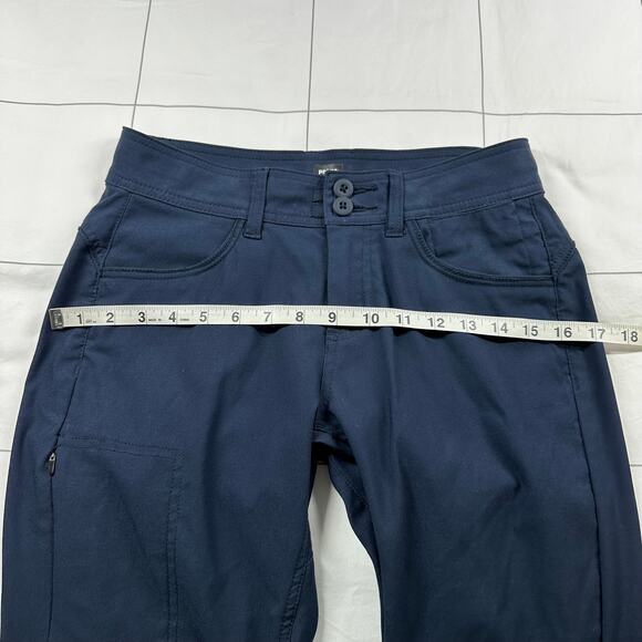 Prana Pants Womens 2 Regular Navy Blue Halle Straight Water Repellent Nylon Trek - Picture 8 of 12